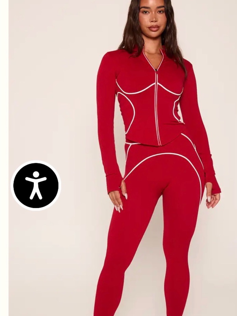 Red Two-Piece Sculpting Active Set